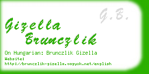 gizella brunczlik business card